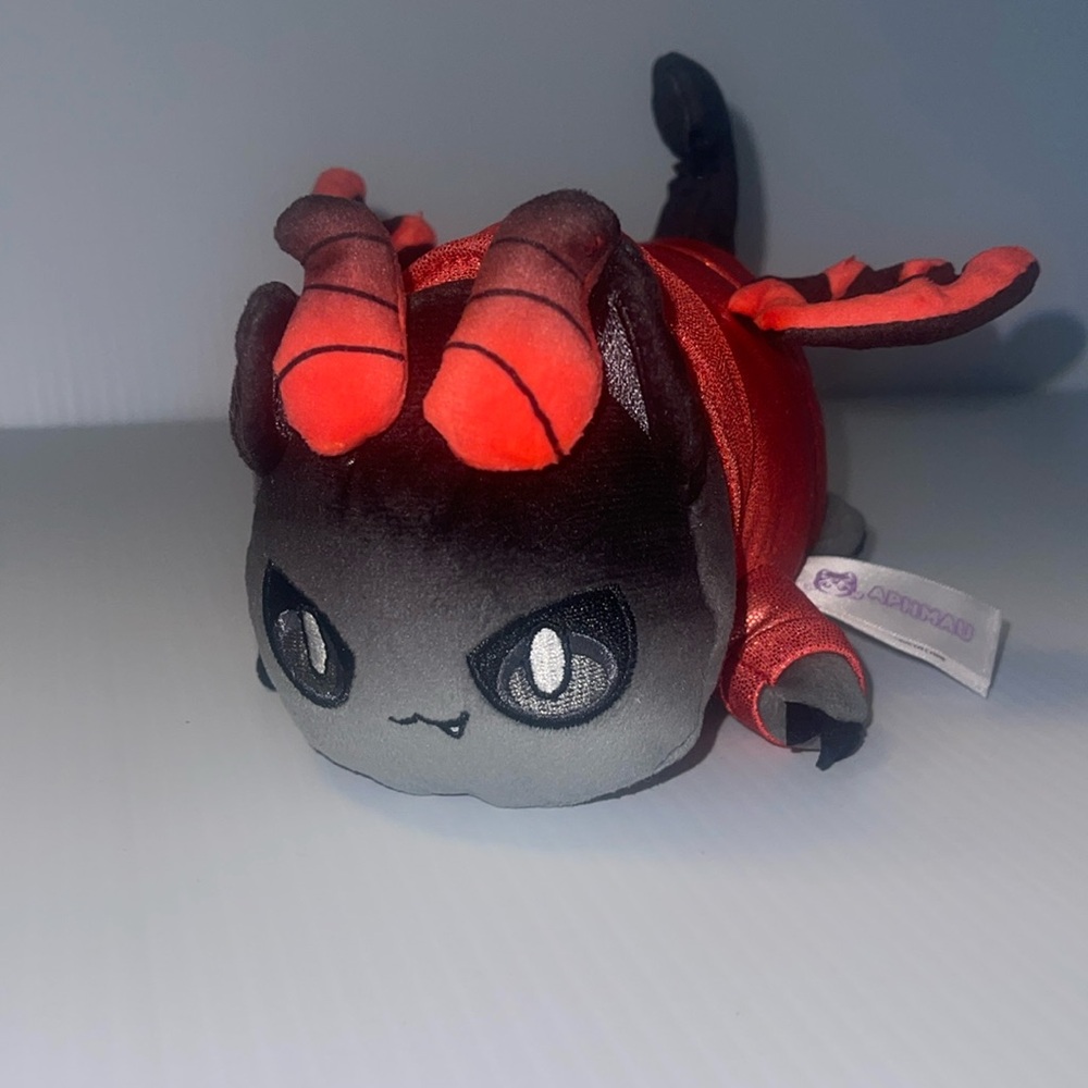 Aphmau cat plush in red devil outfit